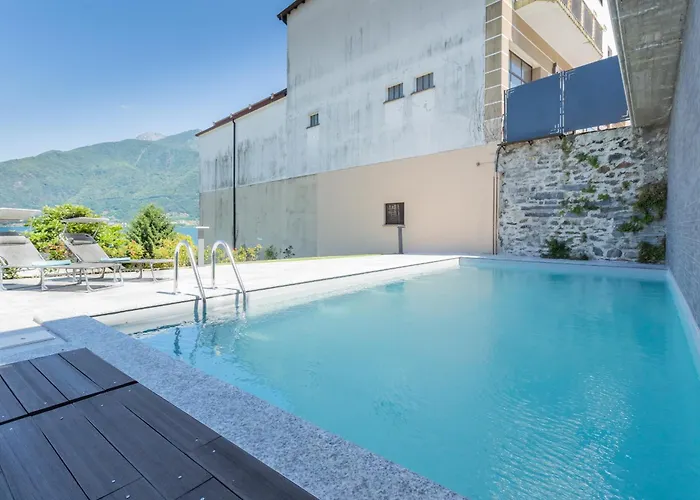 アパート Misultin House & Swimming Pool, Luxury In By Rent Pianello Del Lario